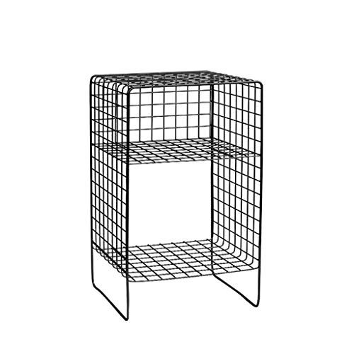 İskandinav Metal Tel Kafes Ayaklı (Grid) Yan Sehpa 65x40x30 - Görsel 4