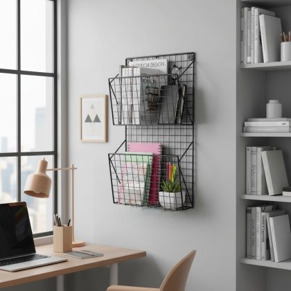Metat İskandinav 2 Gözlü Kitaplık Dergilik Gazetelik 60X30 | GO DEKOR