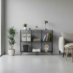 Metal 6 Gözlü YENİ Grid (kafes) Kitaplık Rafı & Kafes Tel Vitrin