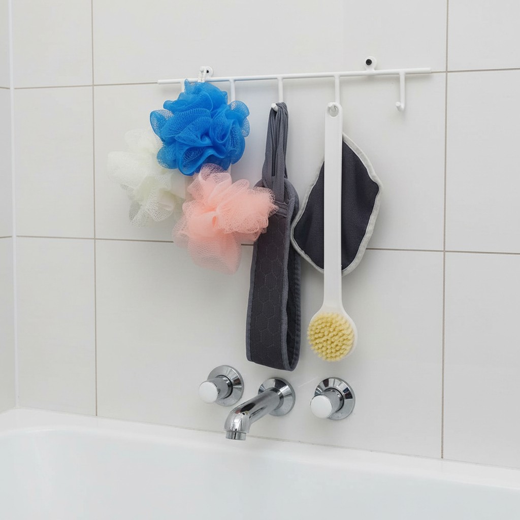 Mutfak/Banyo ve Antre için 5 kancalı (2 adet) YENİ Rengli Askılar 41cm uzunluk 9cm aralıklı - Görsel 3