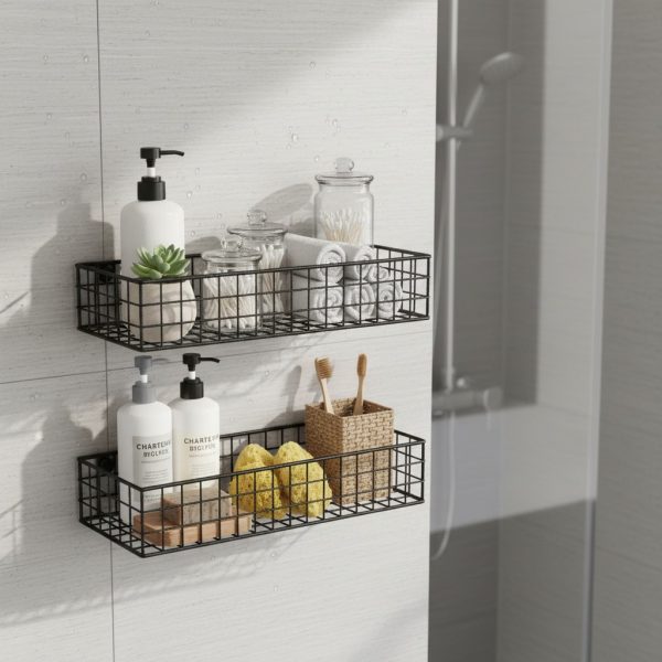 İkili YENİ Mutfak ve Banyo Rafı/ Baharatlık Rafı/49X13x8cm