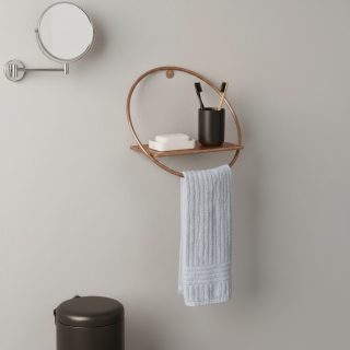 KAHVE Yuvarlak Mutfa/Banyo Modern Metal Havlu askılı Duvar Rafı 30-25x17 (Kopya)