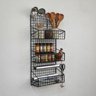 TEL 3 Gözlü YENİ Mutfak ve Banyo Rafı/ Baharatlık Rafı/ölçü 74X30x15cm