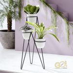 TRİO 3lü Tek Parça Modern Çiçeklik - Saksılık Modelleri