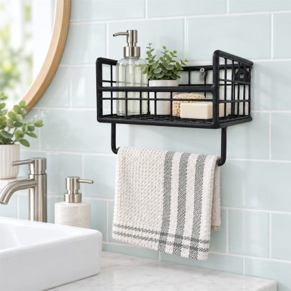 Rüstik YENİ Mutfak ve Banyo Rafı/Baharatlık/Sabunluk 15X12CM — Kullanım ortamı 1