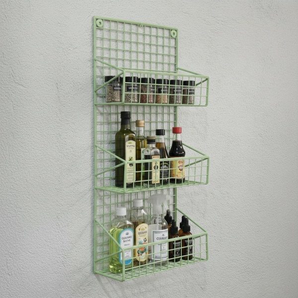 TEL 3 Gözlü YENİ Mutfak ve Banyo Rafı/ Baharatlık Rafı/ölçü 74X30x15cm