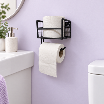 WC Kağıt Havlu Askılı Banyo Rafı/Sabunluk 12X12CM